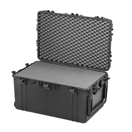 Black, cubed foams, INT 750x480xH400(60+340)mm, EXT 816x540xH426mm, 14,58kg, 144L