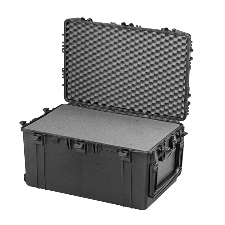 Black, cubed foams, INT 750x480xH400(60+340)mm, EXT 816x540xH426mm, 14,58kg, 144L