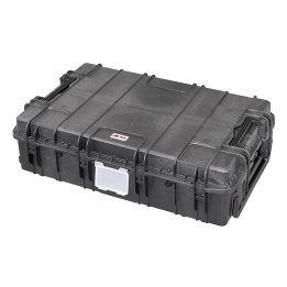 Black, empty with hinged lid,INT 1090 x 680 x H280, EXT 1178 x 780 x H330, 215 L