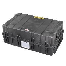 Black, empty with removable lid - 50/50 split lid and base, INT 1090 x 680 x H410 , EXT 1178 x 780 x H447, 300L