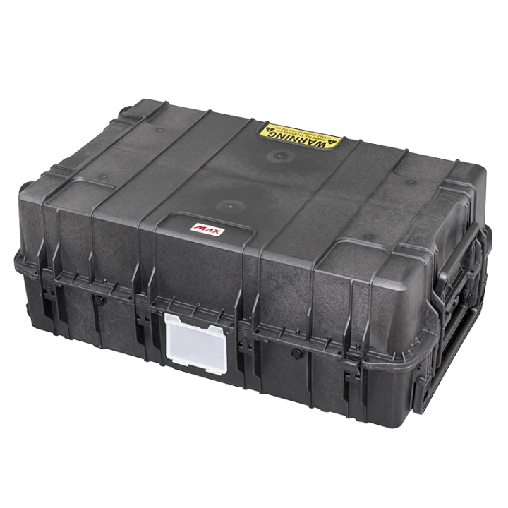 Black, empty with removable lid - 50/50 split lid and base, INT 1090 x 680 x H410 , EXT 1178 x 780 x H447, 300L