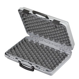 Black/ Gray metallic,  Polypropylene case mm. 482 x 375 x 132 with 2 egg foams