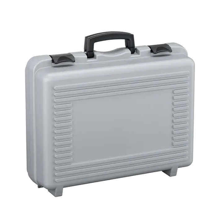 Black/ Gray metallic,  Polypropylene case. mm. 482 x 375 x 160