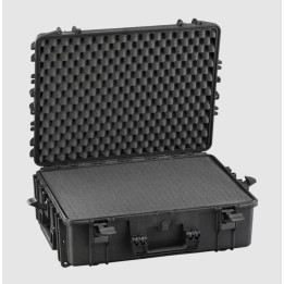 Black, High Density cubed foams, INT 538x405xH190(50+140)mm, EXT 594x473xH215mm, 41,4L