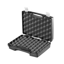 Black, Polypropylene case mm. 260 x 210 x 76 with 2 egg foams