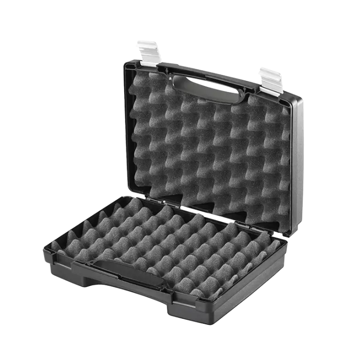 Black, Polypropylene case mm. 260 x 210 x 76 with 2 egg foams