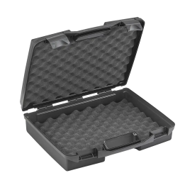 Black,  Polypropylene case mm. 414 x 339 x 104 with 2 egg foams