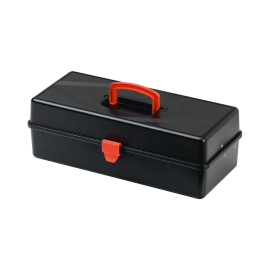 Black, Polypropylene tool box, empty