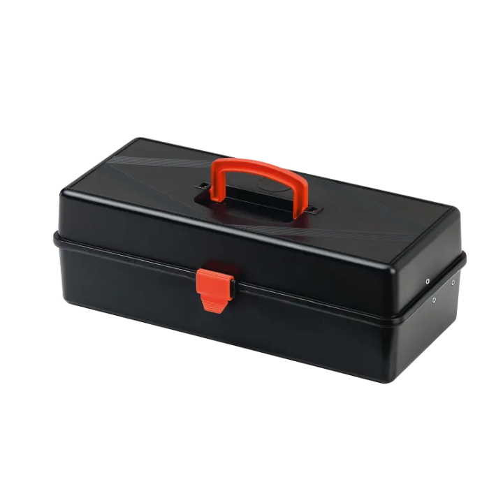 Black, Polypropylene tool box, empty