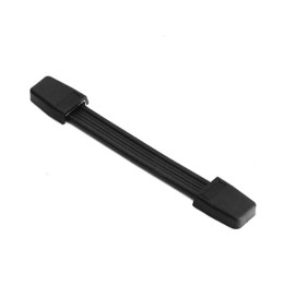 Black Strap Handle with Zinc Metal End Caps and Black Plastic Covers