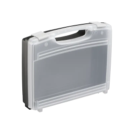 Black-Transparent lid, Polypropylene case mm. 260 x 210 x 60
