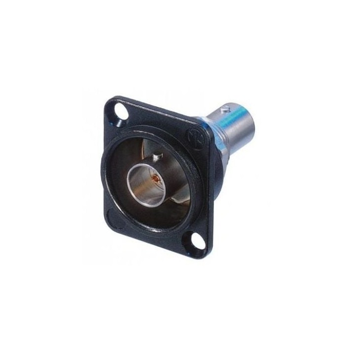BNC D Chassis Blk BNC-BNC Grounded NBB75DFGB