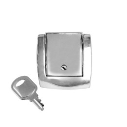 Die-Cast Polished Chrome Draw Latch with Key Lock