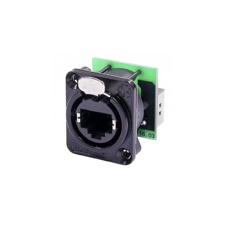 EtherCON Chassis D Series Black Feedthrough NE8FDP-B