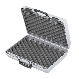 Gray metallic, Polypropylen case mm. 425 x 342 x 122 with 2 egg foams