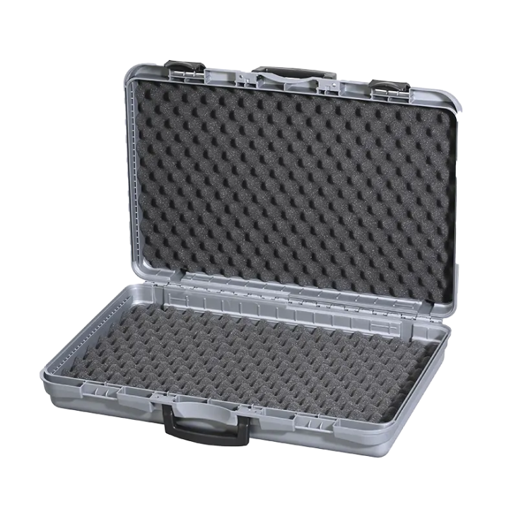 Gray metallic,  Polypropylene case mm. 600 x 415 x 144 with 2 egg foams