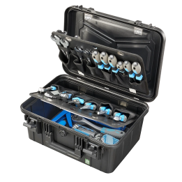 Gray, Tool case (2X tool panel) INT 415 x 280 x 190 (33 + 157)mm, EXT 465 x 355 x 210 mm, 2.88kg, 23,5L.