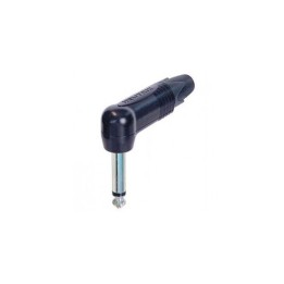 Jack Plug Mono Right Angle Low Profile Black Body NP2RX-BAG