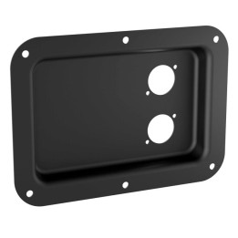 Large Black Dish Punched for 2 x D-Series Connectors