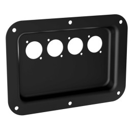 Large Black Dish Punched for 4 x D-Series Connectors