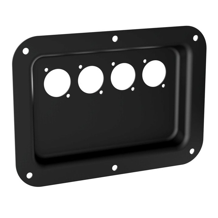 Large Black Dish Punched for 4 x D-Series Connectors