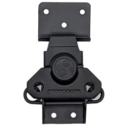 Large Black Surface Latch with Catch Plate