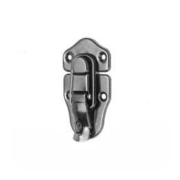 Large Nickel Draw Bolt with Padlock Bracket