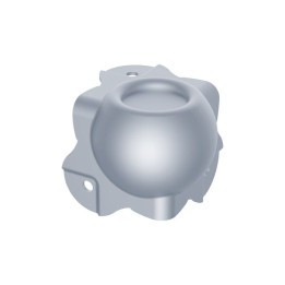 Large PennBrite Female Stackable Ball Corner with 30mm Offset and 5mm Radius