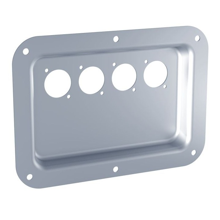Large PennBrite Dish Punched for 4 x D-Series Connectors