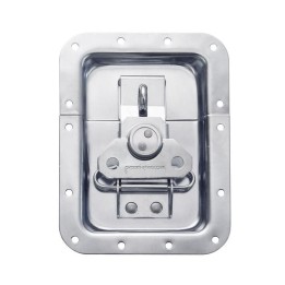 Large Recessed Latch with Padlock Hasp in Deep Dish