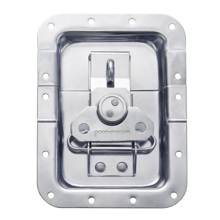 Large Recessed Latch with Padlock Hasp in Deep Dish with 27mm Offset