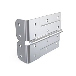Large Radius Zinc Hinged Corner Brace with Offset