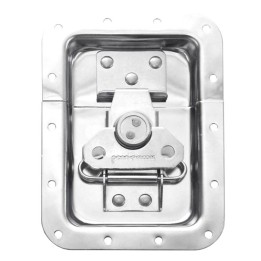 Large Stainless Steel Recessed Latch in Deep Dish