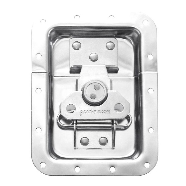Large Stainless Steel Recessed Latch in Deep Dish