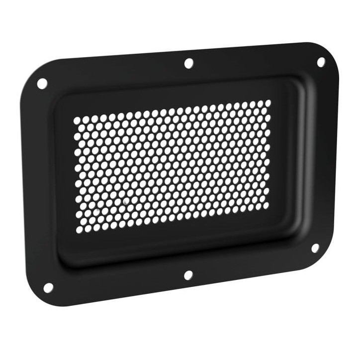 Large Very Shallow Black Dish with Perforated Vents