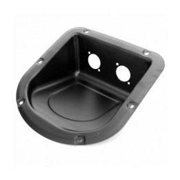 Medium Black Angled Dish Punched for 2 x D-Series Connectors
