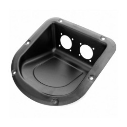 Medium Black Angled Dish Punched for 2 x G-Series Speakon Connectors