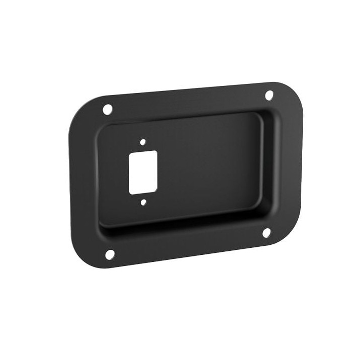 Medium Black Dish Punched for 1 X IEC Power Inlet