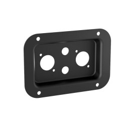 Medium Black Dish Punched for 2 X P-Series and 2 X 1/4" Jack Connectors