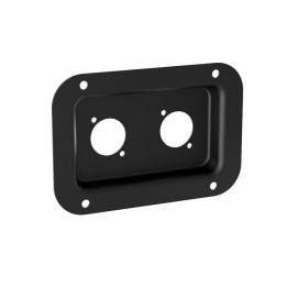 Medium Black Dish Punched for 2 x D-Series Connectors