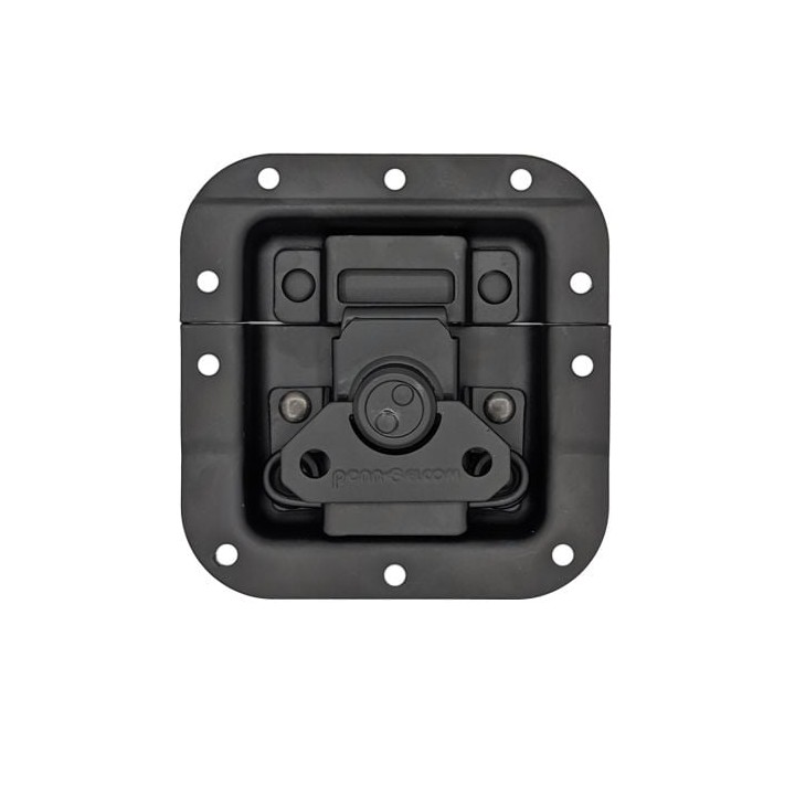 Medium Black MOL Recessed Latch in Deep Dish with 27mm Offset