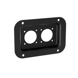 Medium Black Dish Punched for 2 x Square G-Series Speakon Connectors