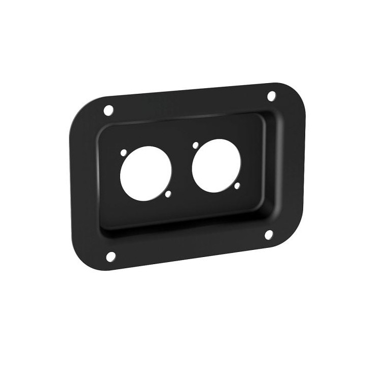 Medium Black Dish Punched for 2 X powerCON TRUE1 Outlets
