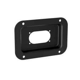 Medium Black Dish Punched for 1 X powerCON TRUE1 Duplex