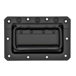 Medium Black Recessed Handle with Rivet Protection.