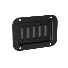Medium Black Very Shallow Dish with Vertical Louvre Vents