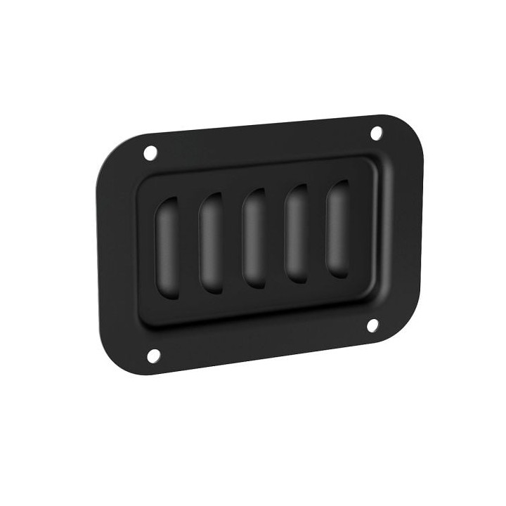Medium Black Very Shallow Dish with Vertical Louvre Vents