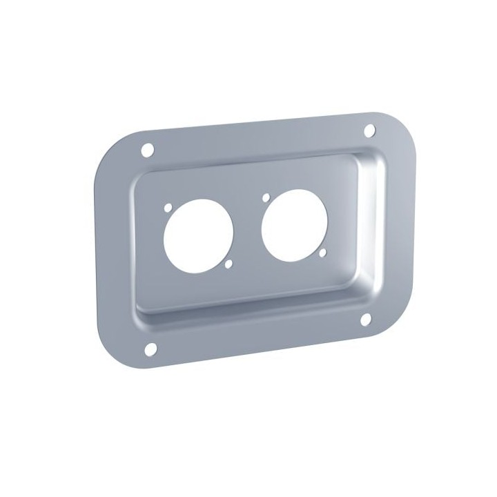 Medium PennBrite Dish Punched for 2 X powerCON TRUE1 Outlets
