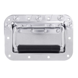 Medium Stainless Steel Recessed Handle with Thin Grip and Rivet Protection