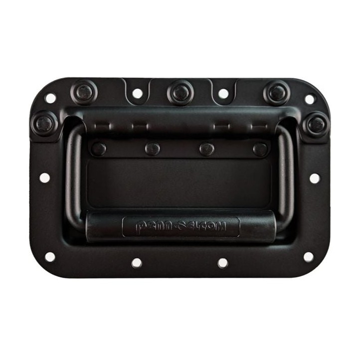 Heavy Duty Medium Black Recessed Handle with Rivet Protection